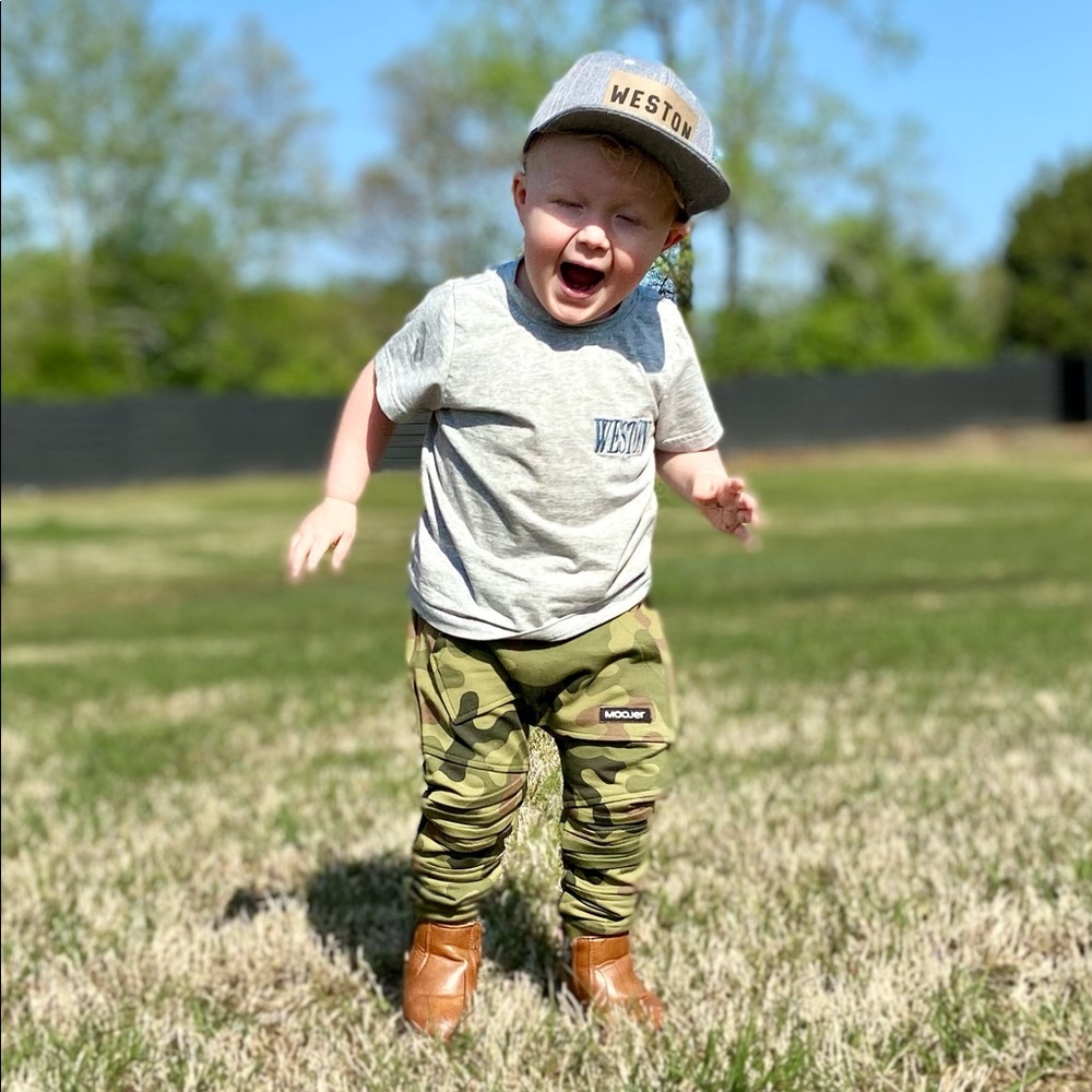 Camo ribbed joggers